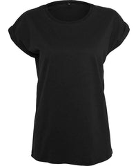 Build Your Brand BY138 Women's organic extended shoulder tee
