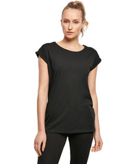 Build Your Brand BY138 Women's organic extended shoulder tee