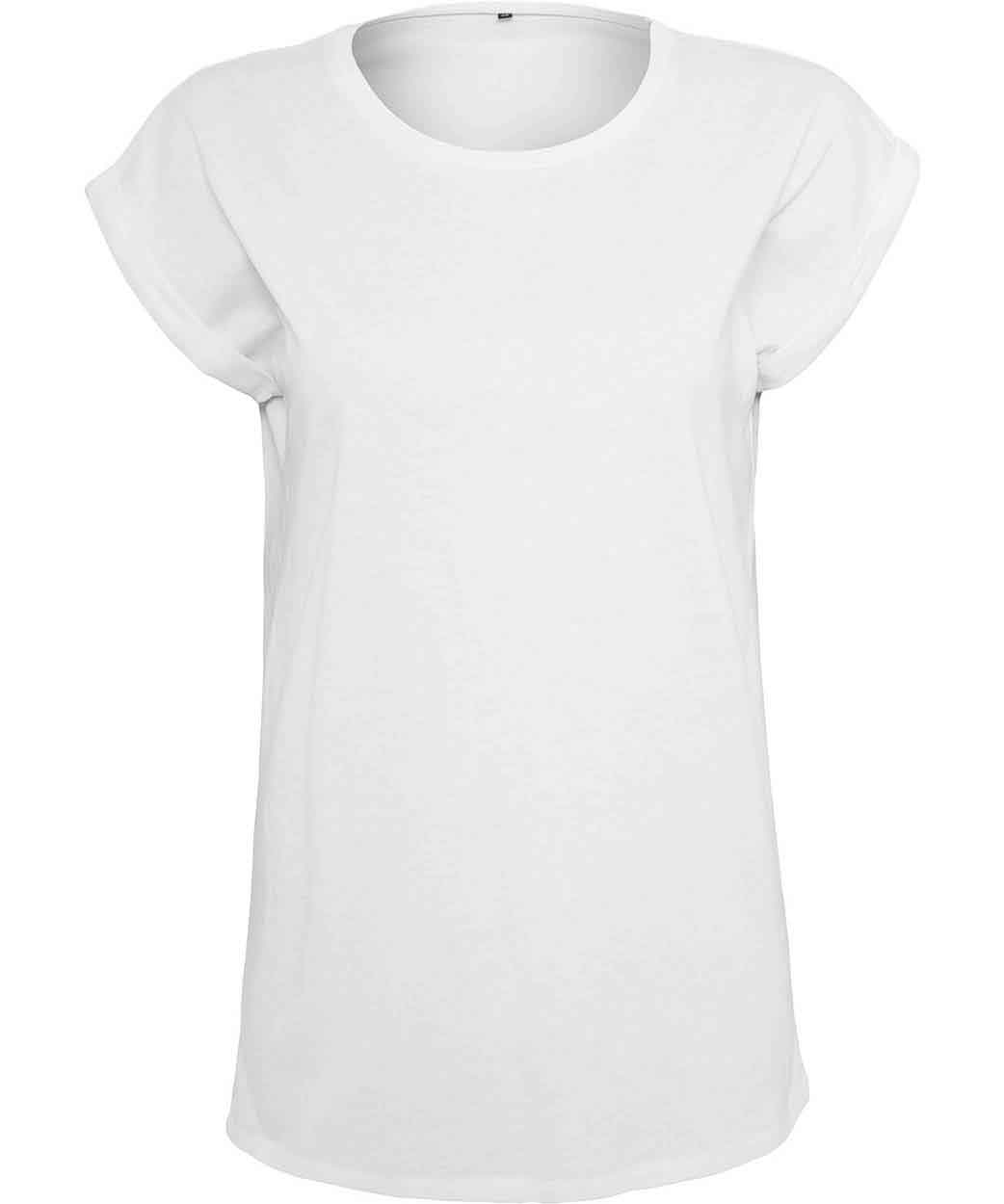 Build Your Brand BY138 Women's organic extended shoulder tee