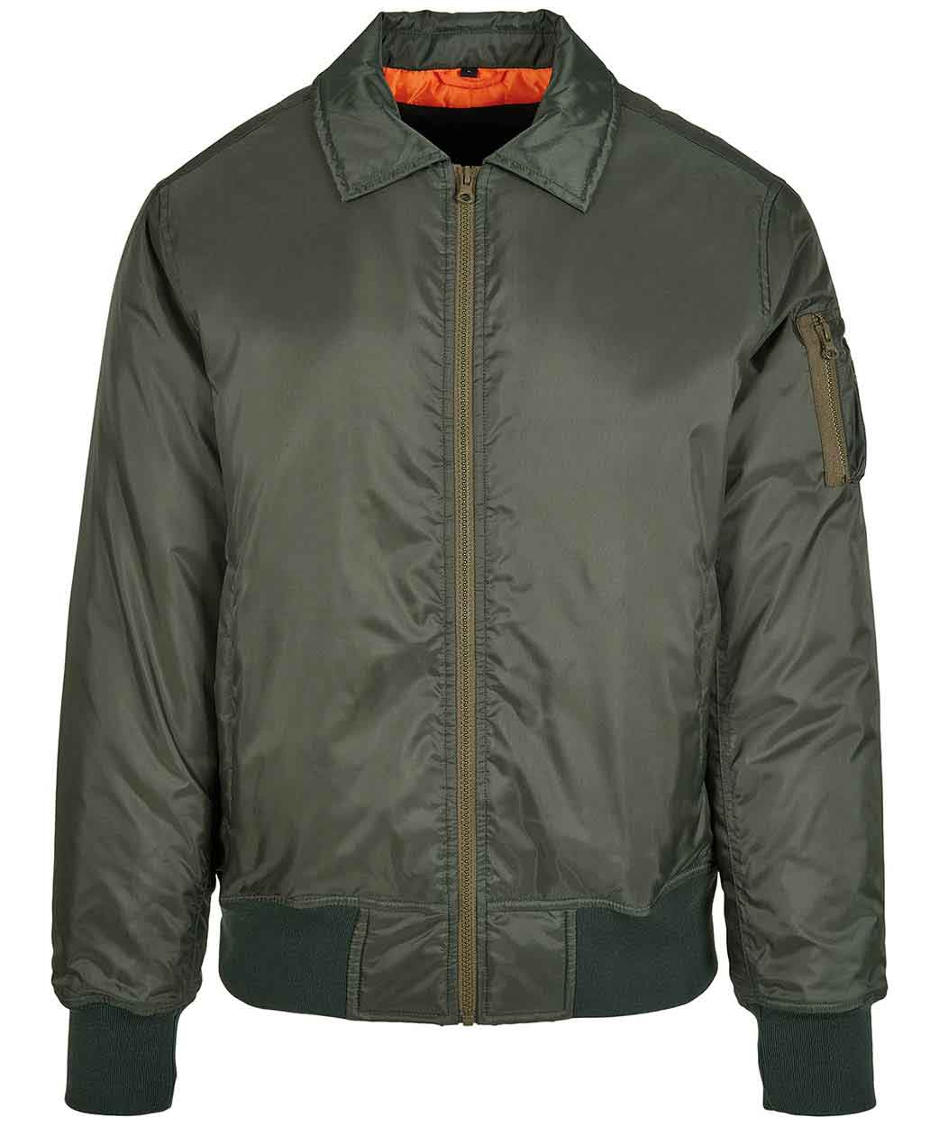 Build Your Brand BY157 Collar bomber jacket