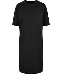 Build Your Brand BY181 Women's organic oversizes slit tee dress
