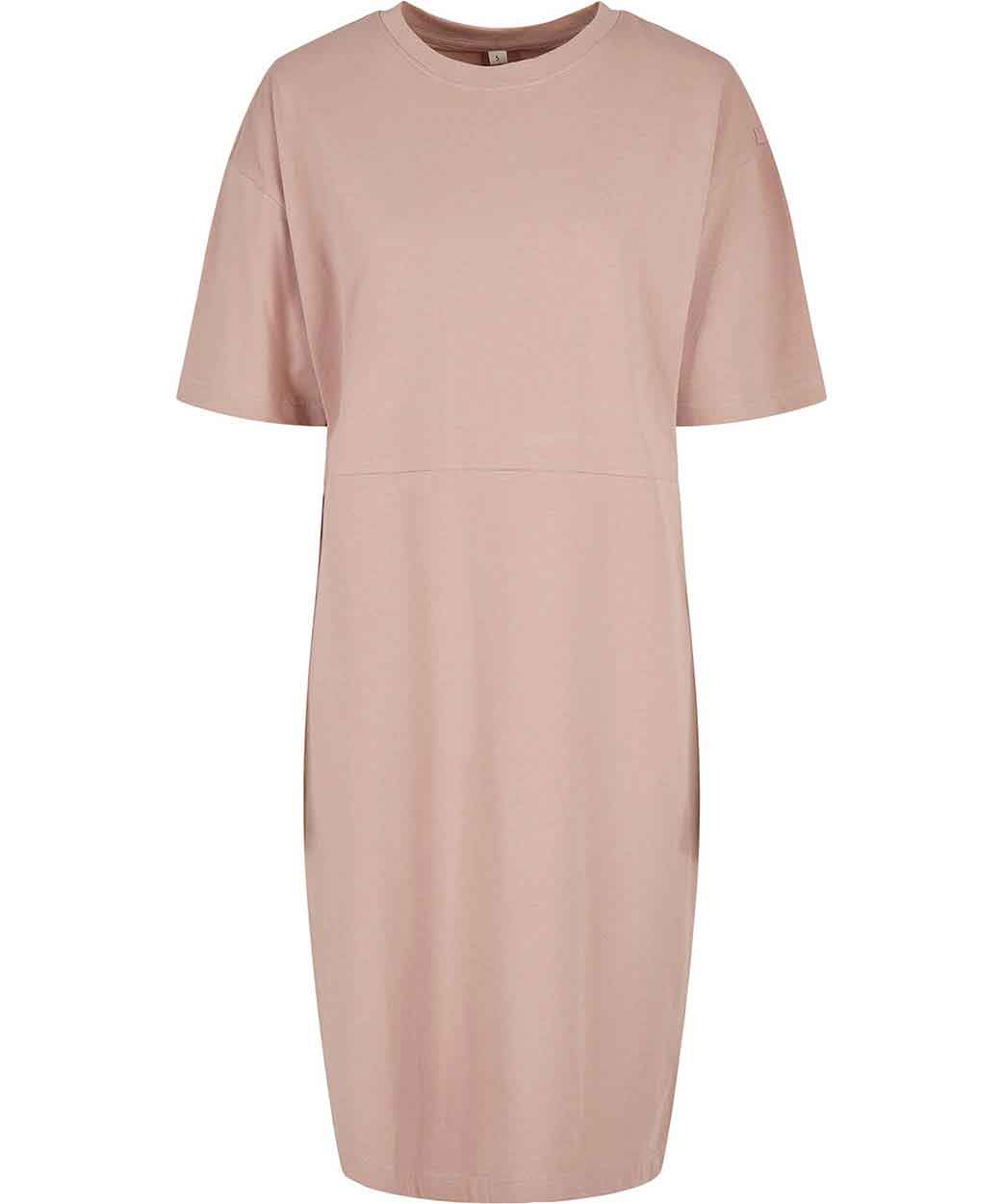 Build Your Brand BY181 Women's organic oversizes slit tee dress