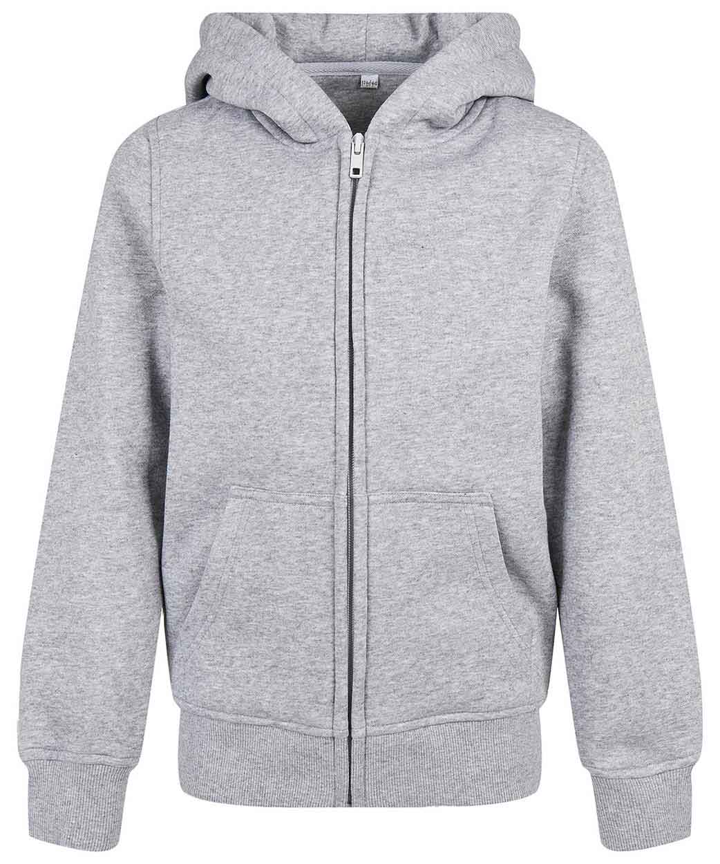 Build Your Brand BY188 Organic kids basic zip hoodie