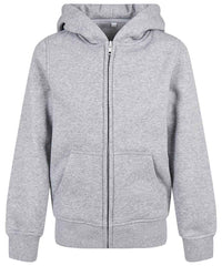 Build Your Brand BY188 Organic kids basic zip hoodie