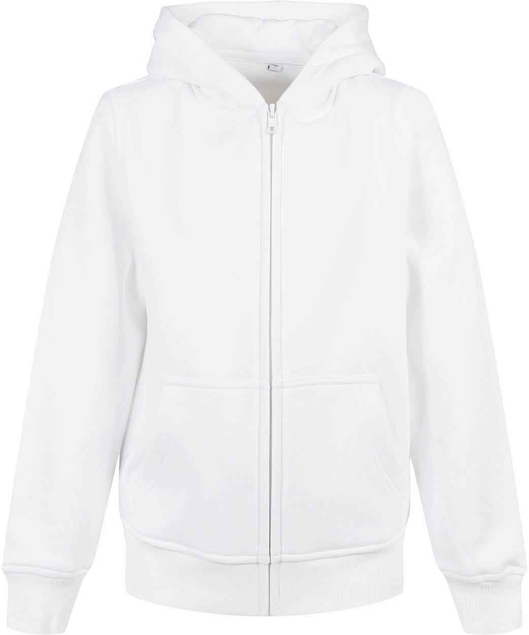 Build Your Brand BY188 Organic kids basic zip hoodie