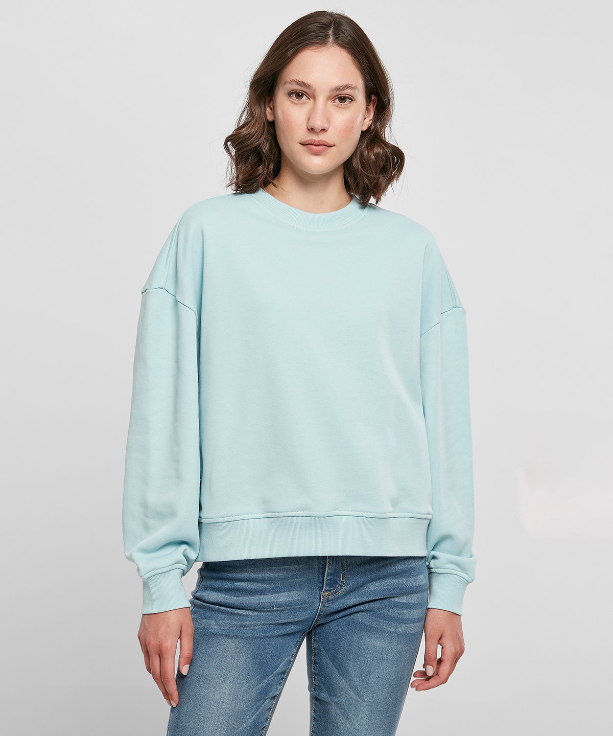 Build Your Brand BY212 Women’s oversized crew neck sweatshirt