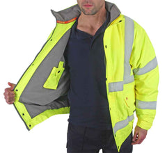 Beeswift CBJFL Hi Viz Fleece Lined Bomber Jacket