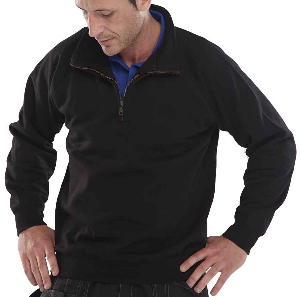 Beeswift CLQZSS Quarter Zip Polycotton Sweatshirt