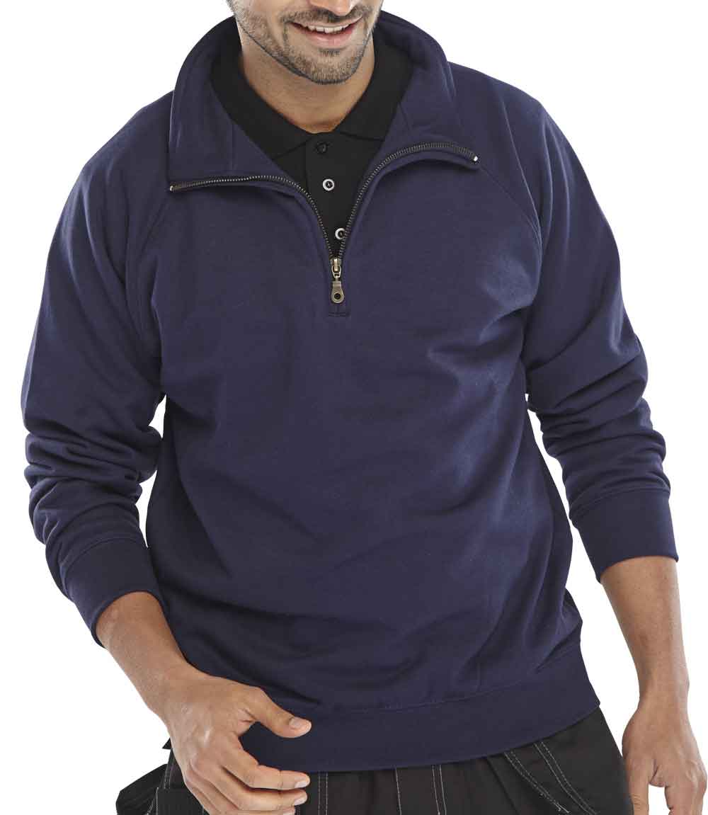 Beeswift CLQZSS Quarter Zip Polycotton Sweatshirt