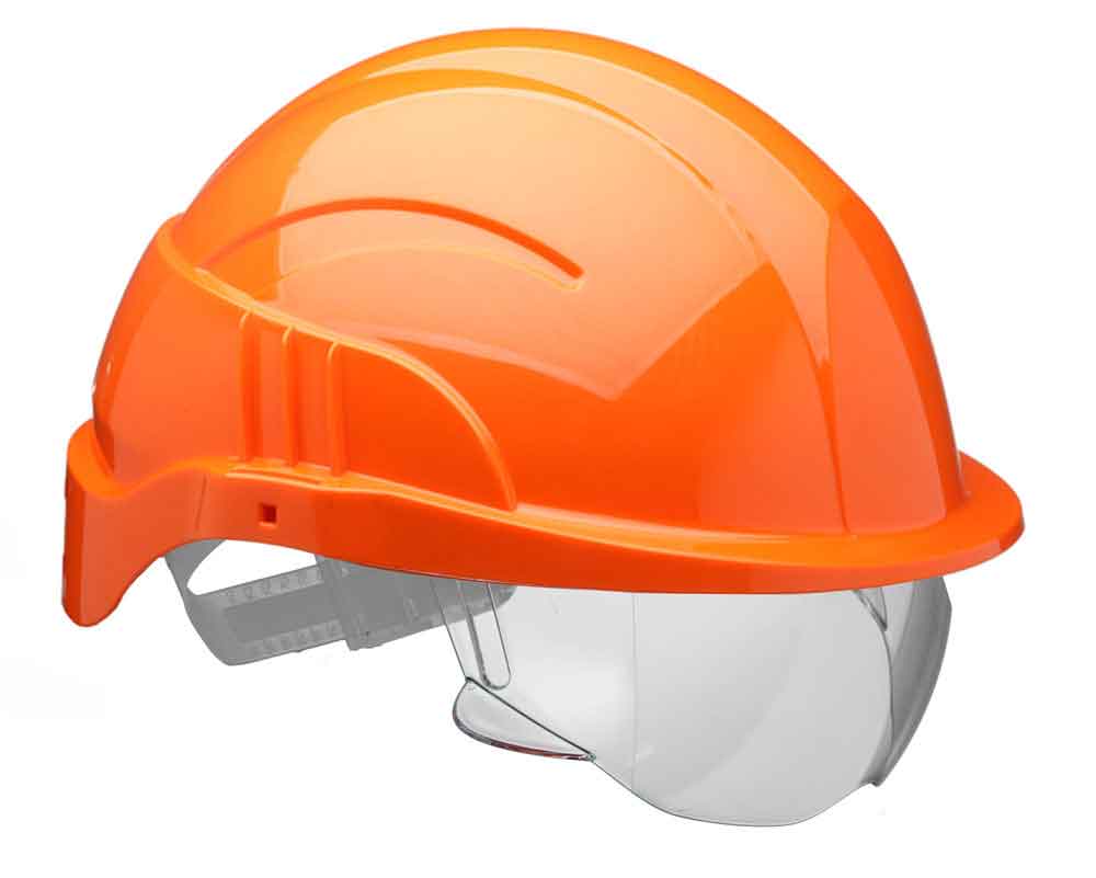 Centurion Vision Plus Safety Helmet Blue C/W Integrated Visor