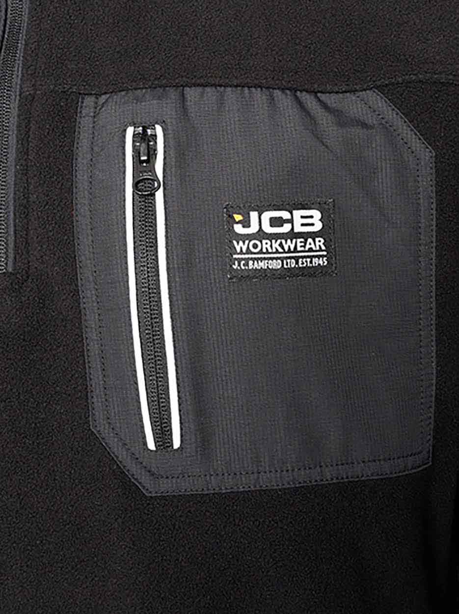 JCB Workwear Trade Heavyweight 1/4 Zip Tech Fleece