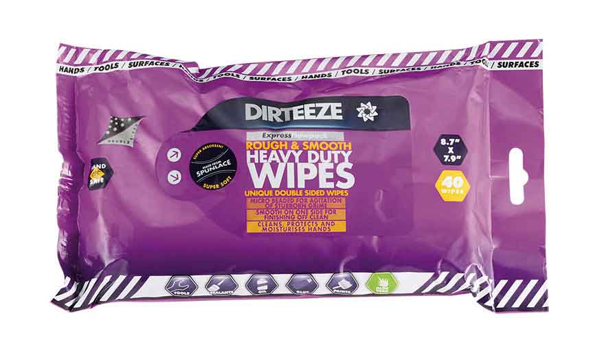Dirteeze DZRS40 Rough And Smooth Wipes (Pack Of 40)
