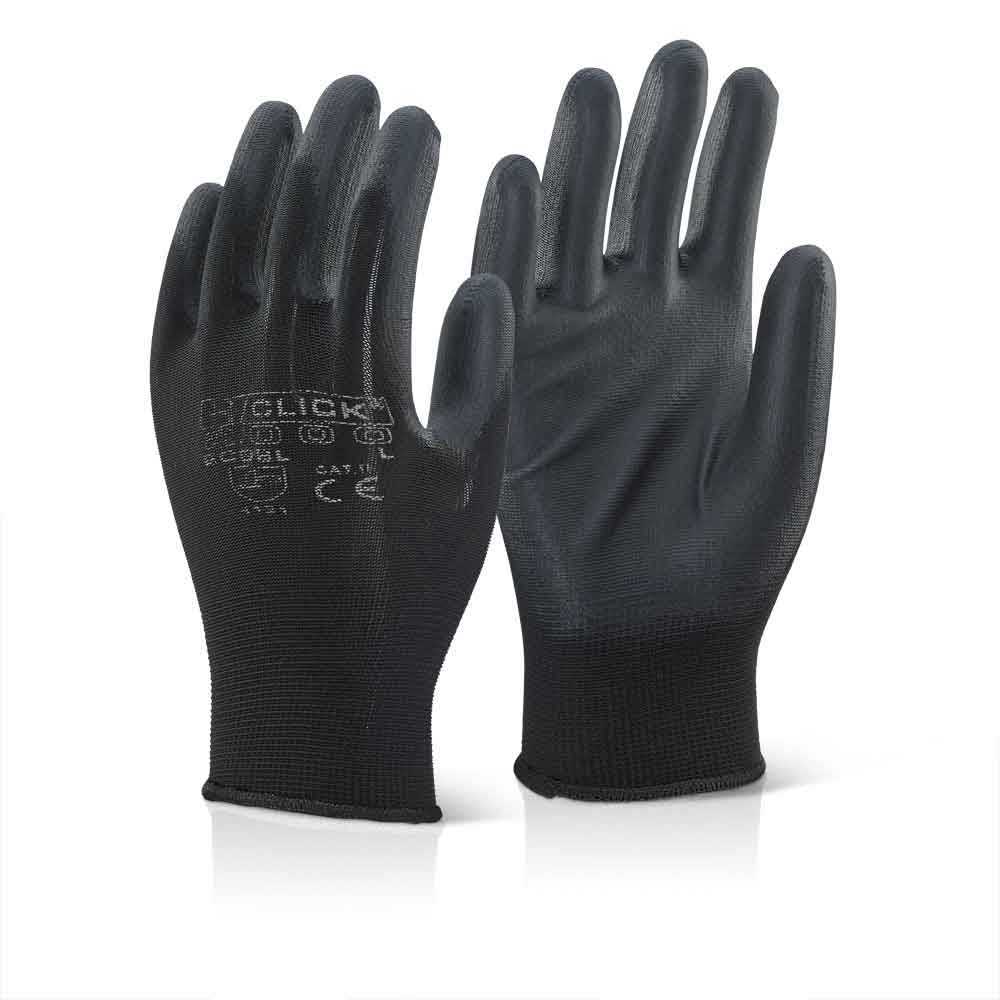 Beeswift Pu Coated Glove Black Pack of 10
