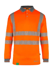 Envirowear EWCPKLS Recyclable Hi-Vis Long Sleeve Polo Shirt