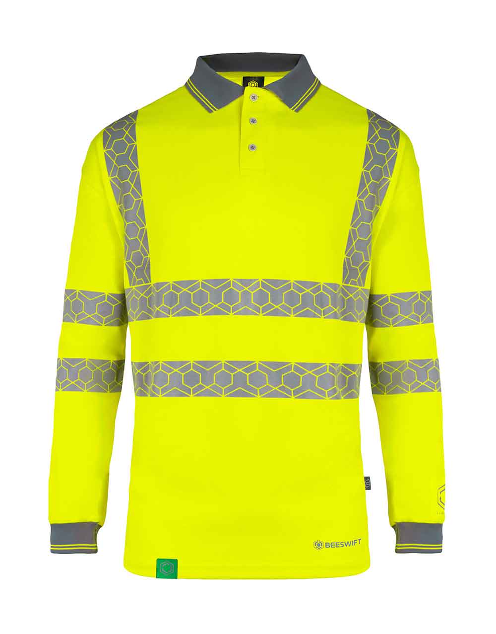 Envirowear EWCPKLS Recyclable Hi-Vis Long Sleeve Polo Shirt