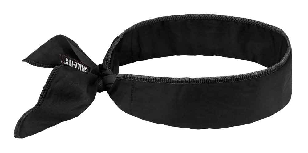 Ergodyne EY6702BL Evaporative Cooling Bandana Black