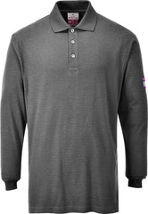 Portwest FR10 Flame-Resistant Anti-Static Long Sleeve Polo Shirt
