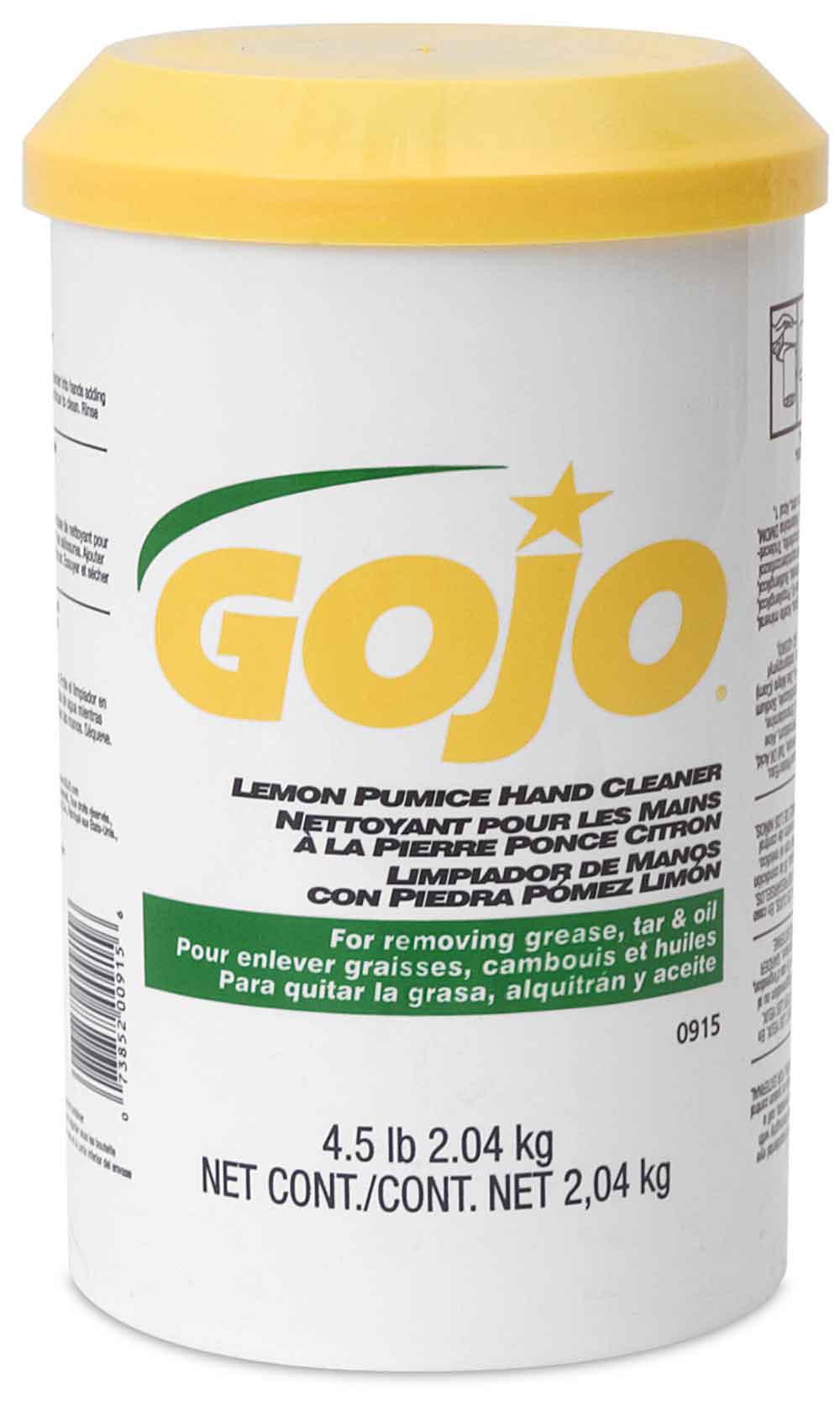 Go-Jo GJ0915-06 Lemon Hand Clnr Tubs 6X2.04Kg