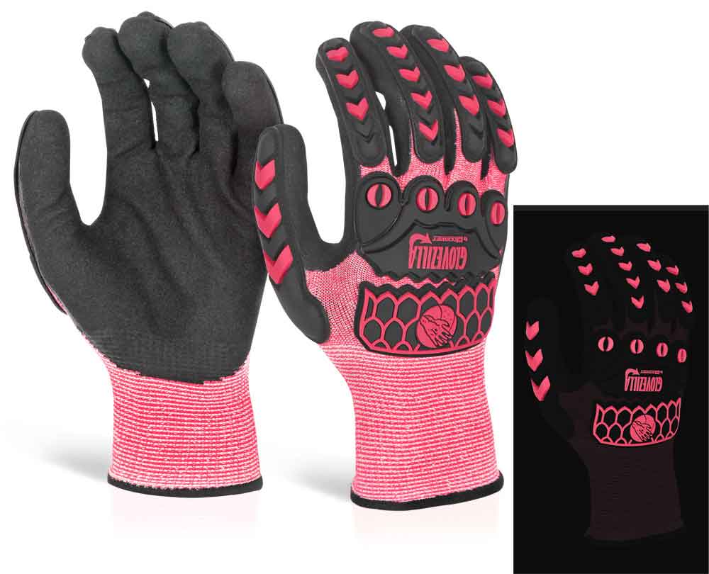 Glovezilla Glow In The Dark Foam Nitrile Glove Pair