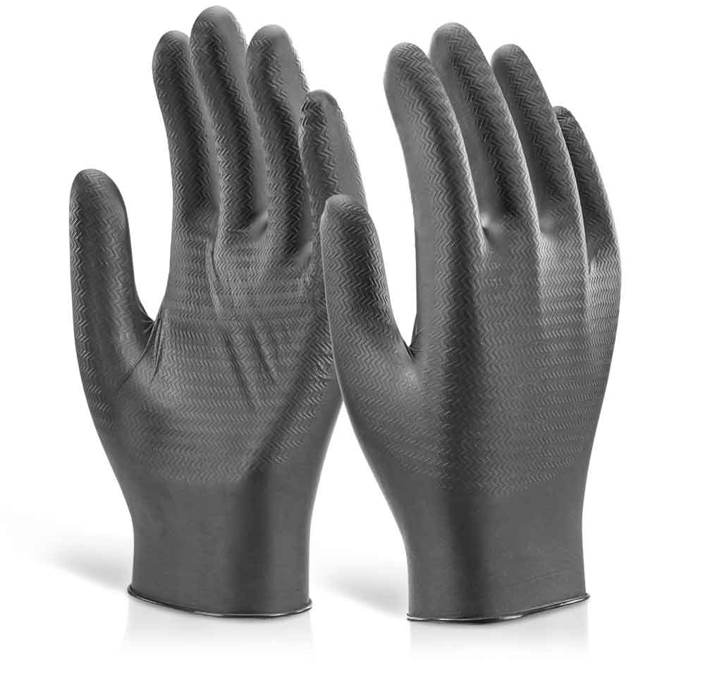 Glovezilla GZNDG10 Nitrile Disposable Gripper Glove Powder Free (500 pairs)