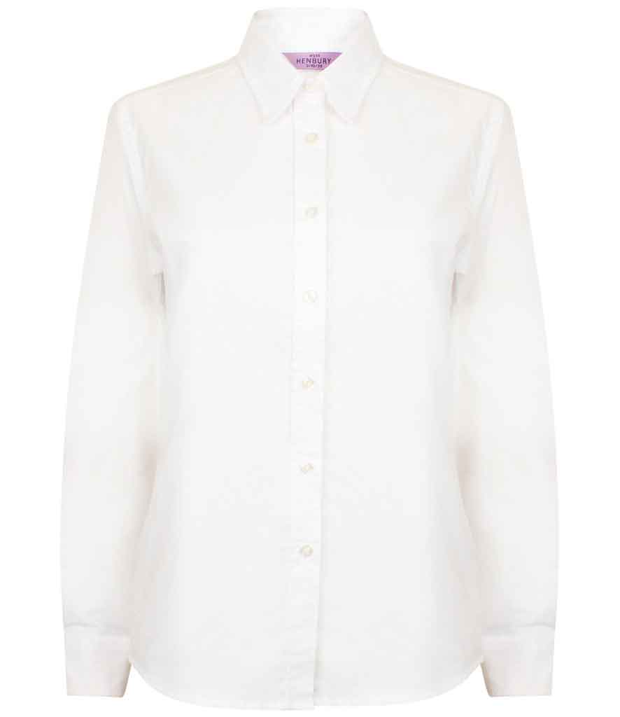 Henbury H511 Ladies Long Sleeve Classic Oxford Shirt