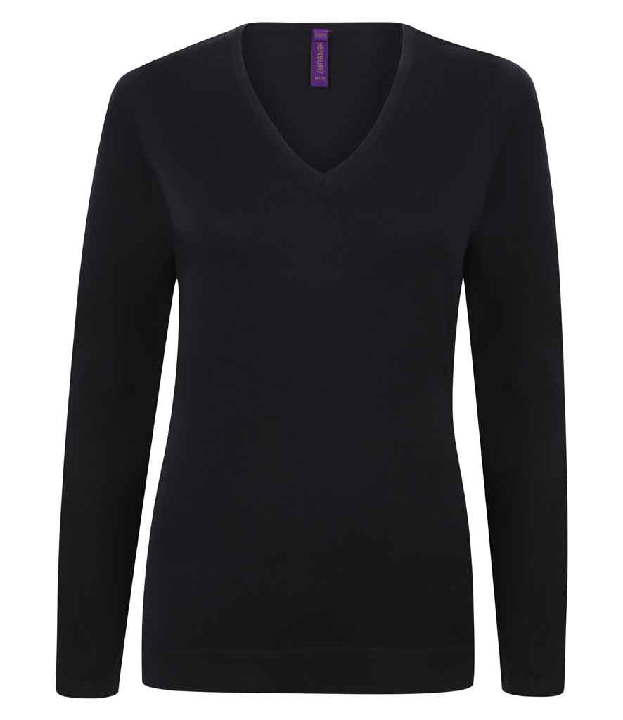 Henbury H721 Ladies V Neck Sweater