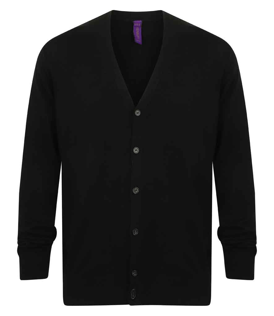 Henbury H722 V Neck Button Cardigan