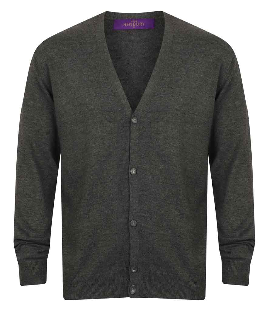 Henbury H722 V Neck Button Cardigan
