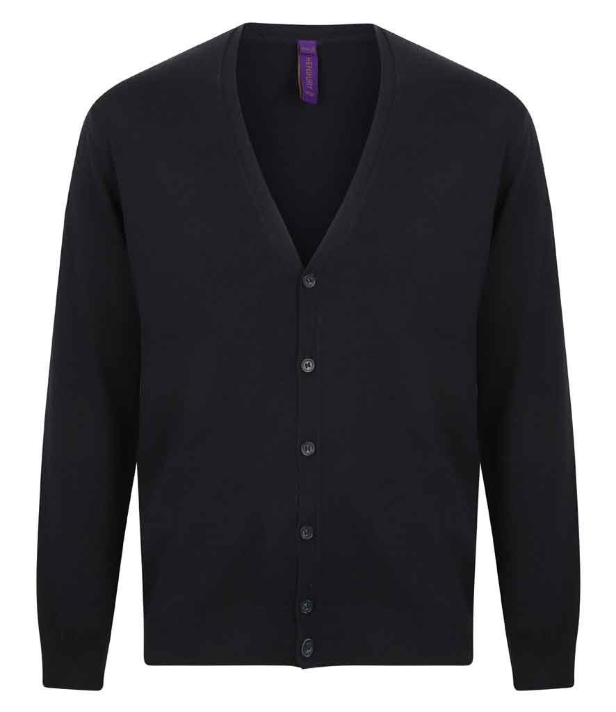 Henbury H722 V Neck Button Cardigan