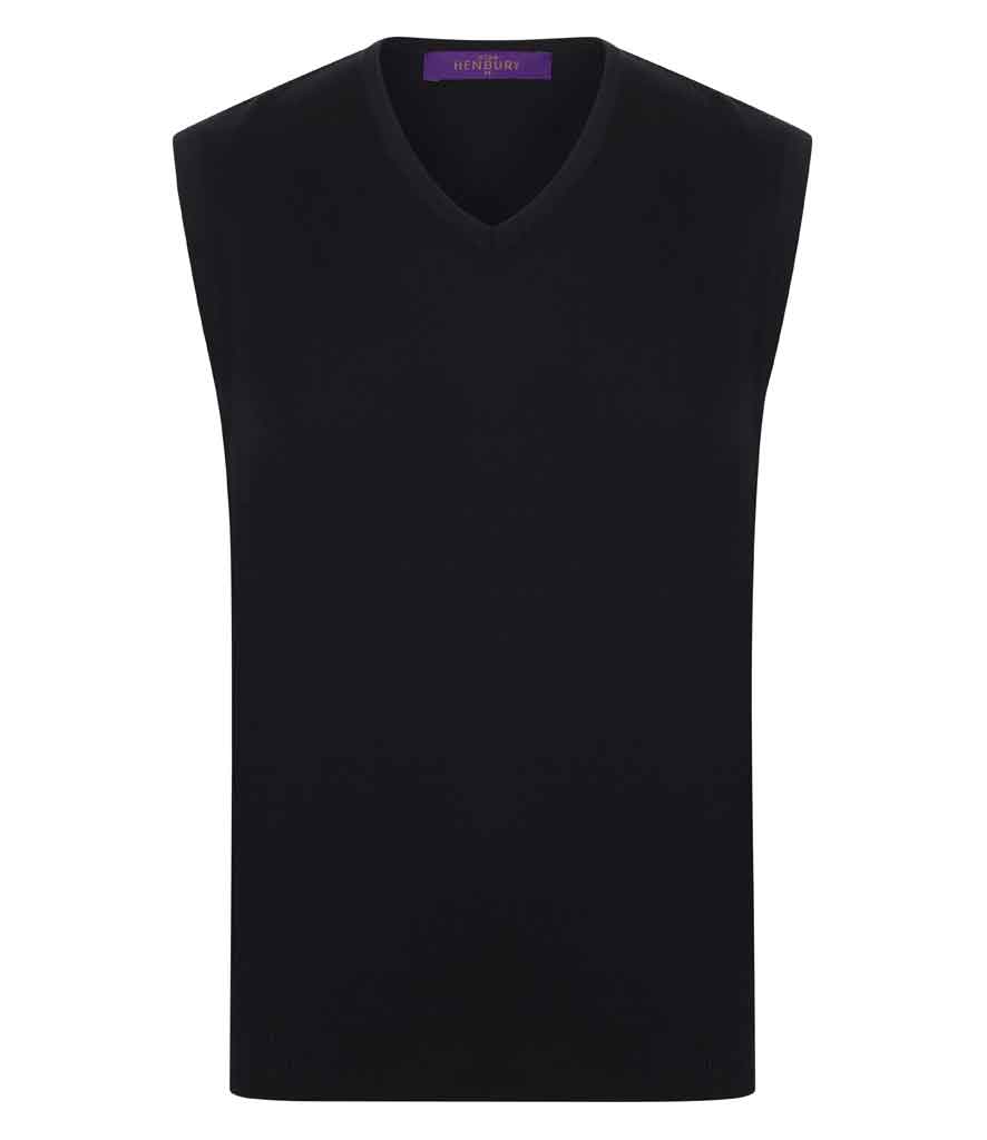 Henbury H724 Sleeveless V Neck Sweater