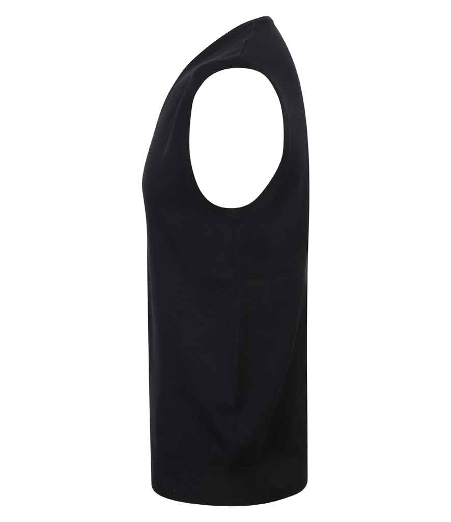 Henbury H724 Sleeveless V Neck Sweater