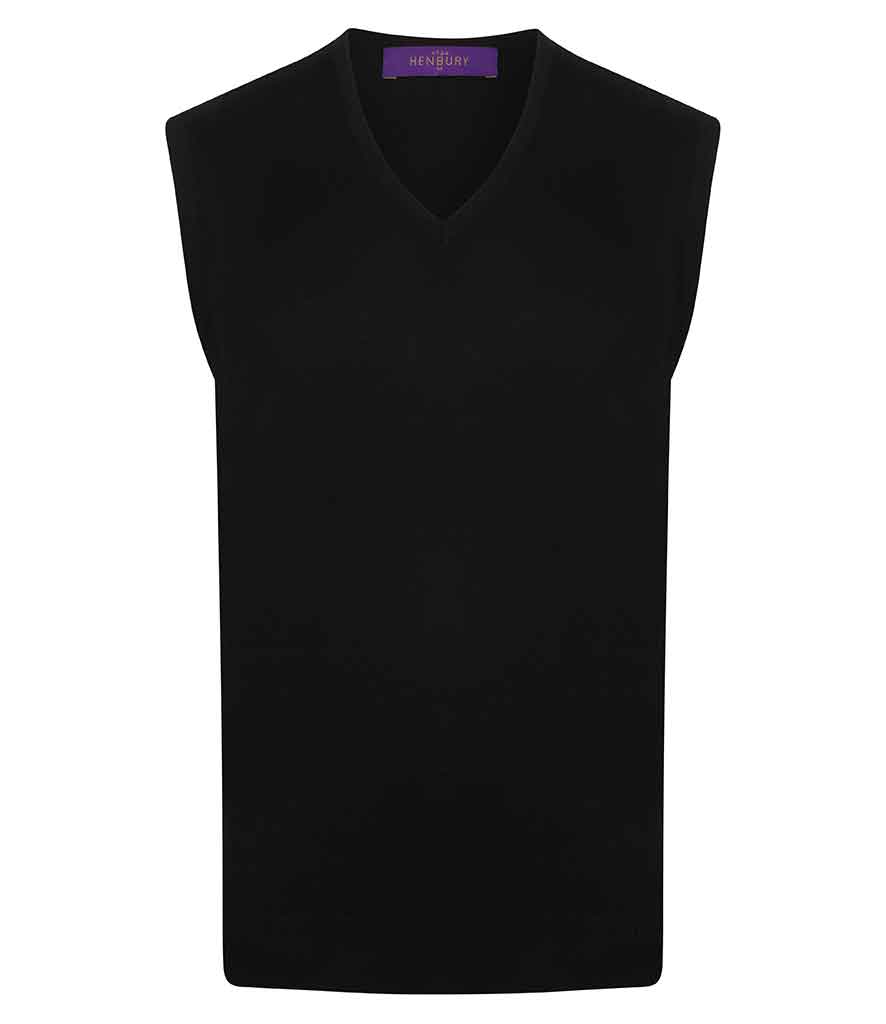 Henbury H724 Sleeveless V Neck Sweater
