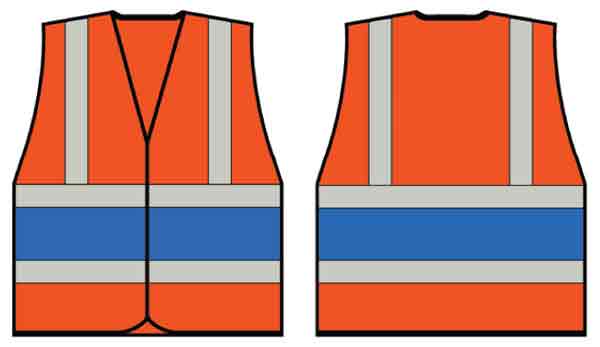 Beeswift HVVA2 Orange Wceng Vest With Contrast Band
