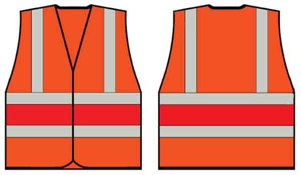 Beeswift HVVA2 Orange Wceng Vest With Contrast Band