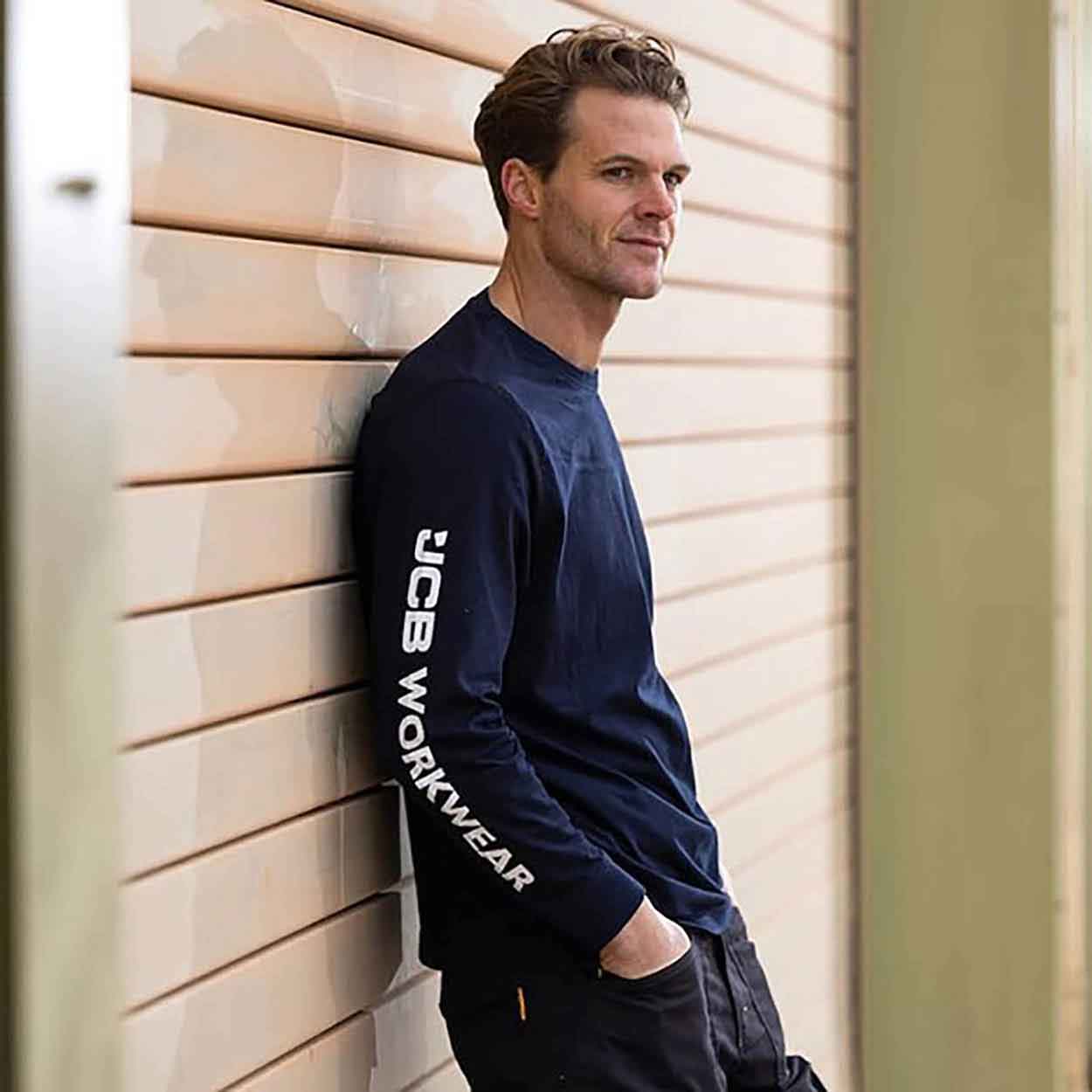 JCB Workwear Banner Long Sleeve T-Shirt