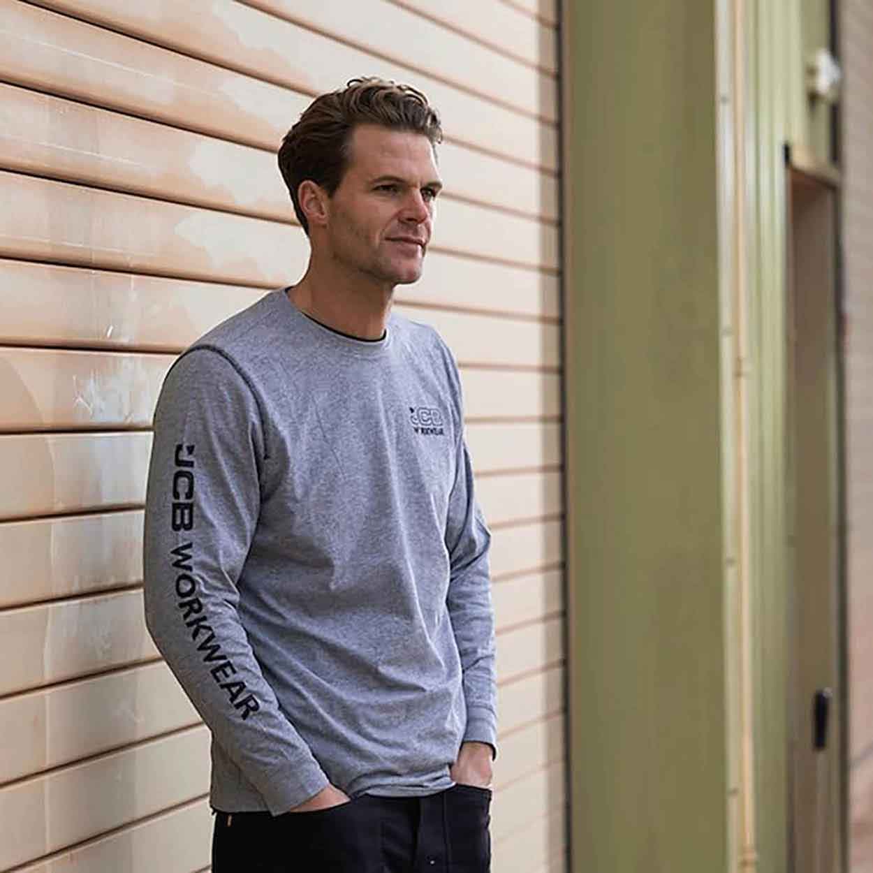 JCB Workwear Banner Long Sleeve T-Shirt