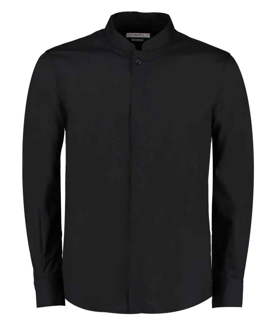Kustom Kit K161 Long Sleeve Mandarin Collar Shirt