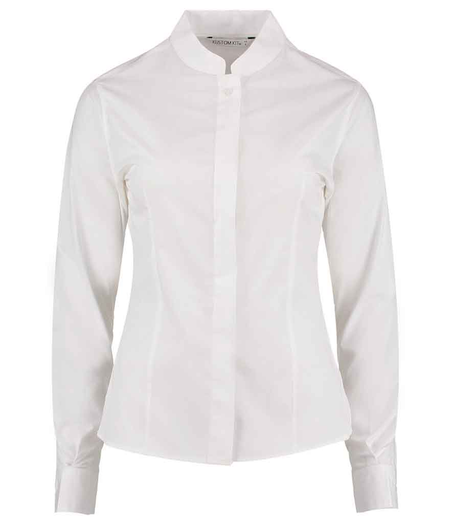 Kustom Kit K261 Ladies Long Sleeve Mandarin Collar Shirt