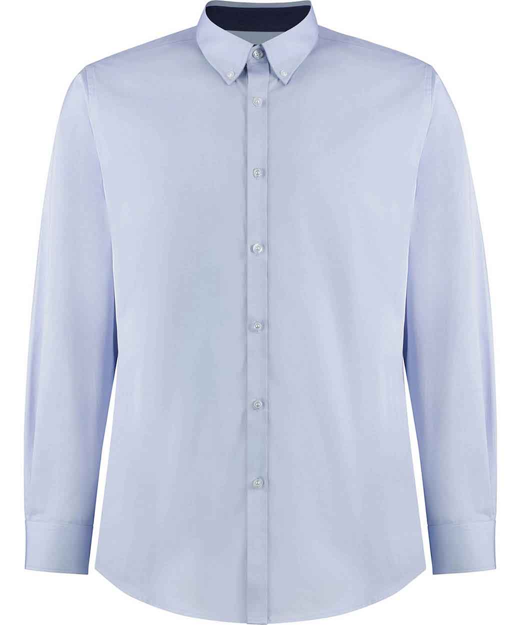 Kustom Kit K190 Long Sleeve Contrast Premium Oxford Button Collar Shirt
