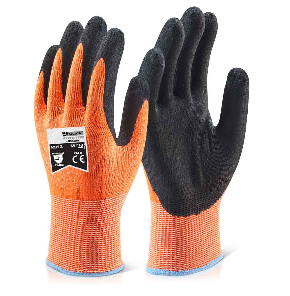 Beeswift Kutstop KS13 Kutstop Micro Foam Nitrile Amber Cut 3