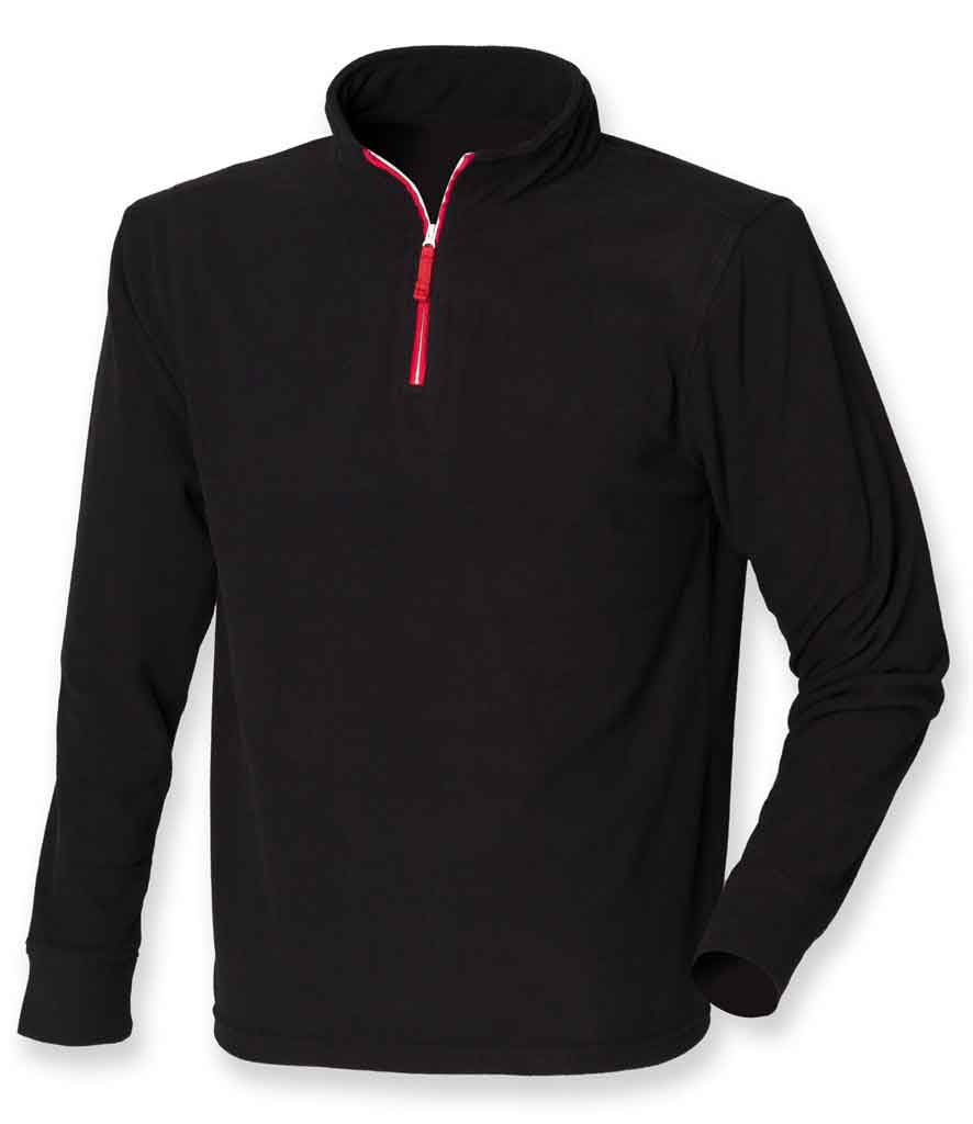 Finden & Hales LV570  Long Sleeve Piped  Zip Neck  Fleece