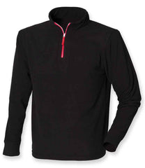 Finden & Hales LV570  Long Sleeve Piped  Zip Neck  Fleece