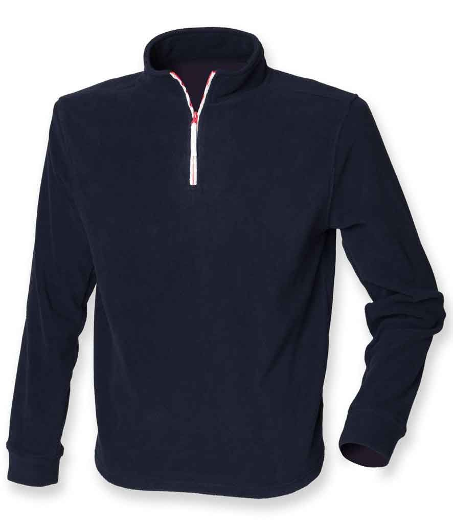 Finden & Hales LV570  Long Sleeve Piped  Zip Neck  Fleece