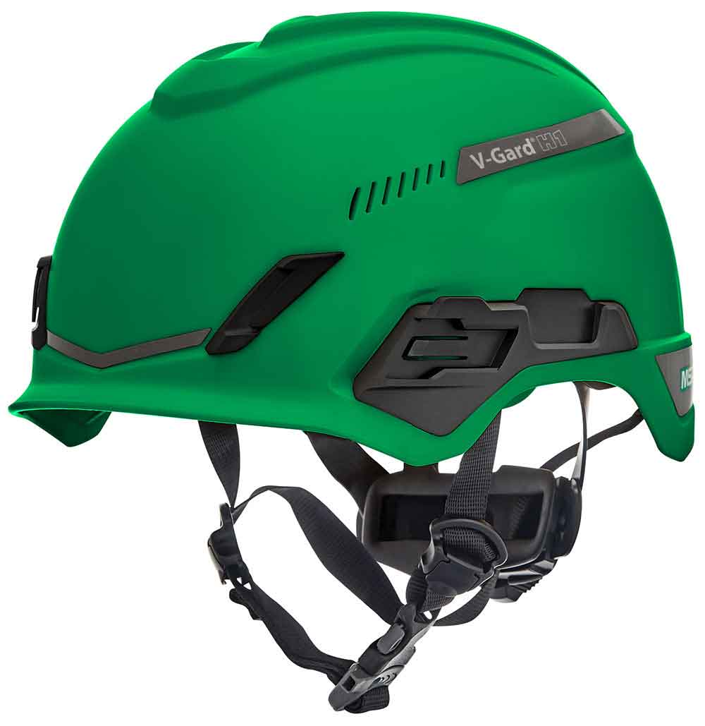 Msa MSA10194786 V-Gard H1 Tri-Vented Helmet Green