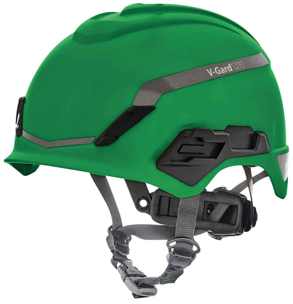 Msa MSA10194794 V-Gard H1 Non Vented Helmet Green
