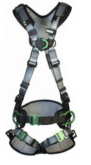 Msa MSA1020654 V-Fit Back/Chest/Hip D-Ring Bayonet Harness W/ W Belt