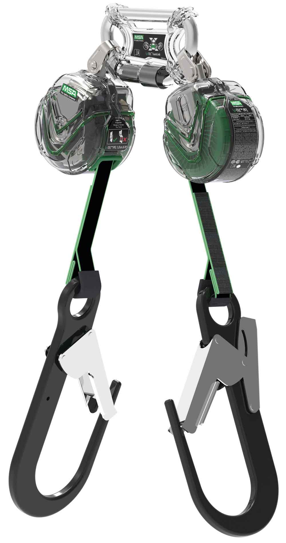 Msa MSA63111-00SEU V-Tec Mini Personal Limiter 1.8M Aluminium S Hook Twin Leg