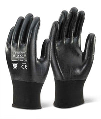 Beeswift NDGFCBL Nitrile Fully Coated Polyester Glove Black