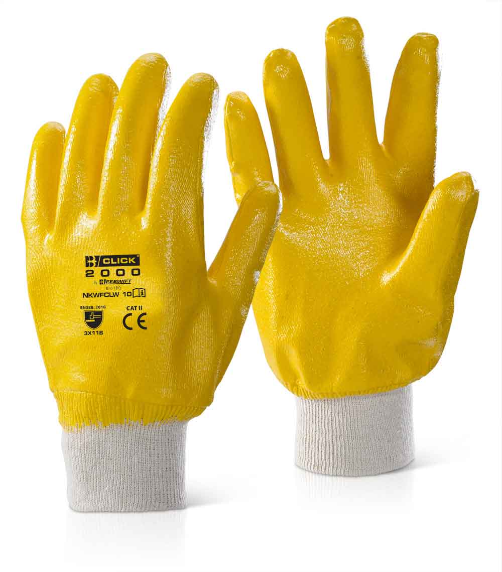 Beeswift Nitrile Fully Coated Knitwrist Heavy Weight Pack of 10