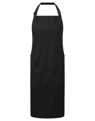 Premier PR120 Recycled polyester and cotton bib apron, organic and Fairtrade certified